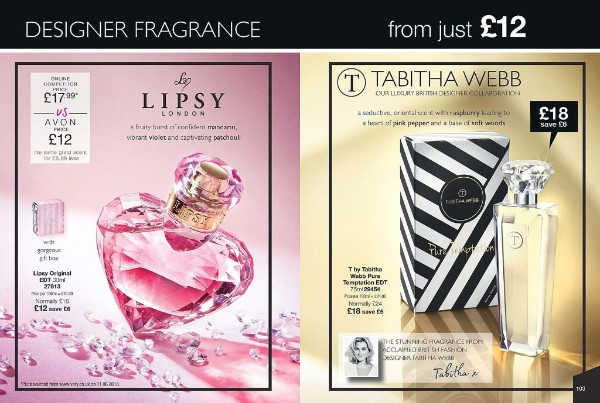 Avon designer fragrances Lipsy and Tabitha Webb brochure 17