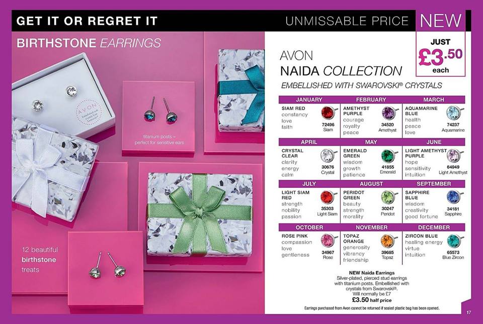 Avon Campaign 3 2019 UK Brochure Online - Naida swarvoski earrings