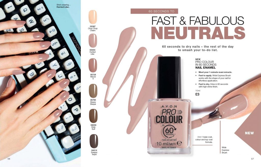 Avon Campaign 8 2019 UK Brochure Online - pro colour 60 seconds dry nail enamel