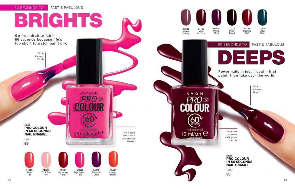 Avon Campaign 8 2019 UK Brochure Online - pro colour 60 seconds dry nail enamel