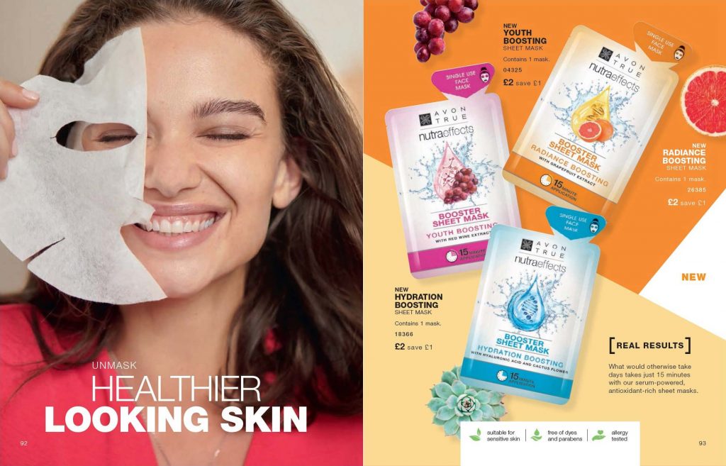 Avon Campaign 8 2019 UK Brochure Online - nutraeffects sheet mask