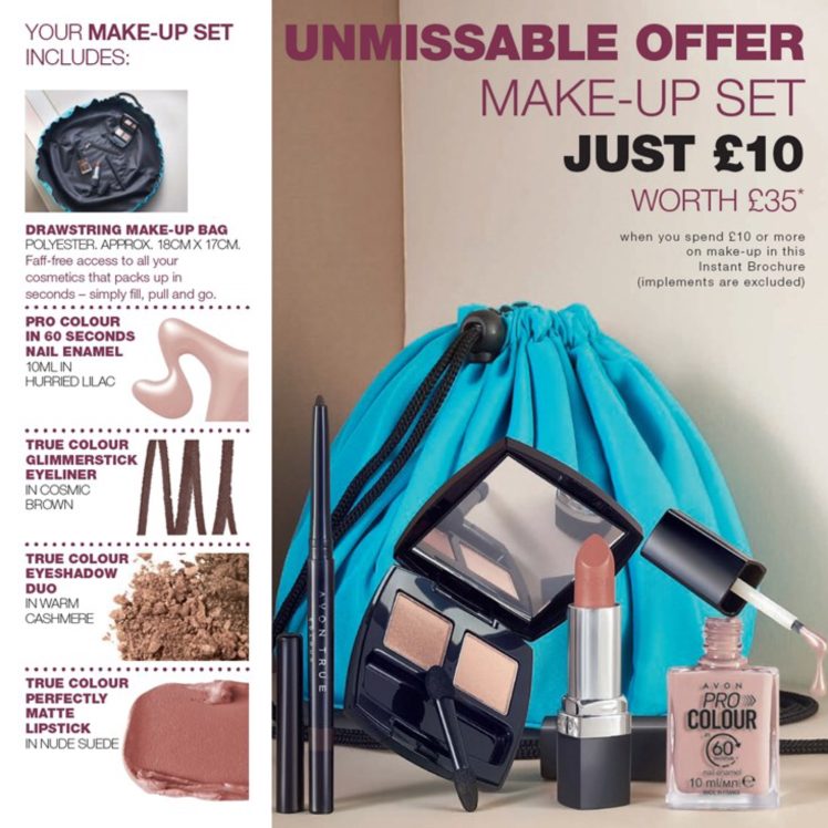 Avon Campaign 10 2019 UK Brochure Online - make-up set offer