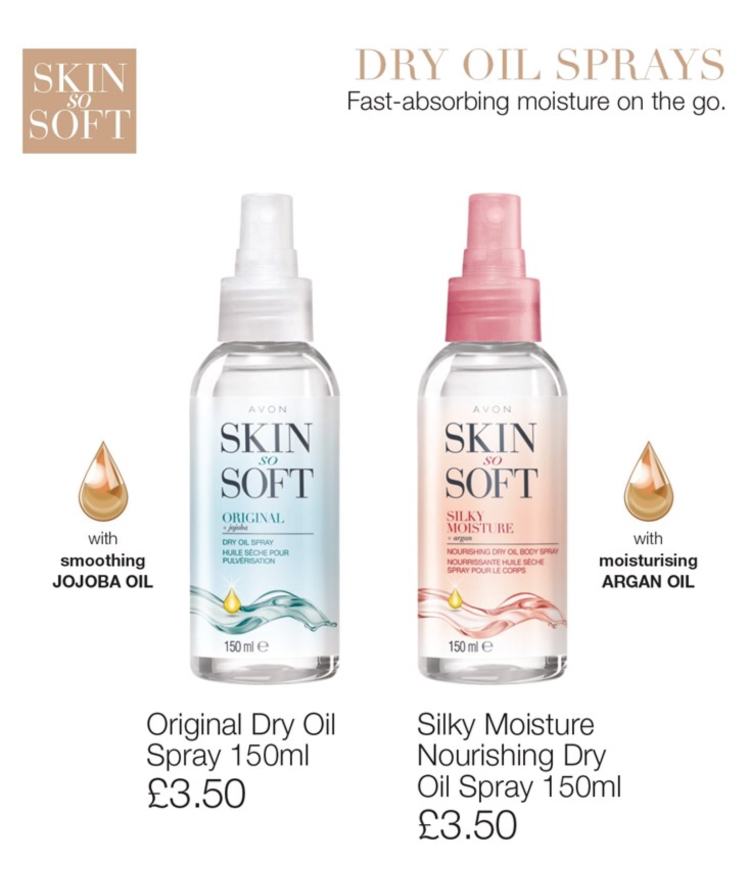 Avon Campaign 10 2019 UK Brochure Online - skin so soft dry oil spray