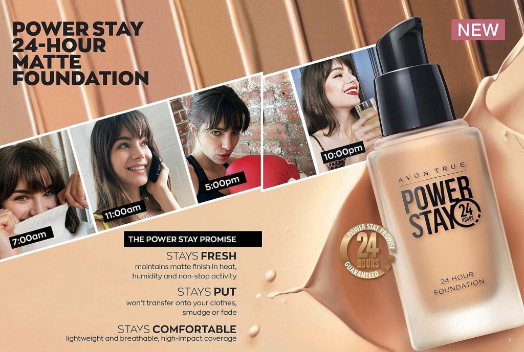 Avon Campaign 16 2019 UK Brochure Online - Power Stay 24-hour matte foundation