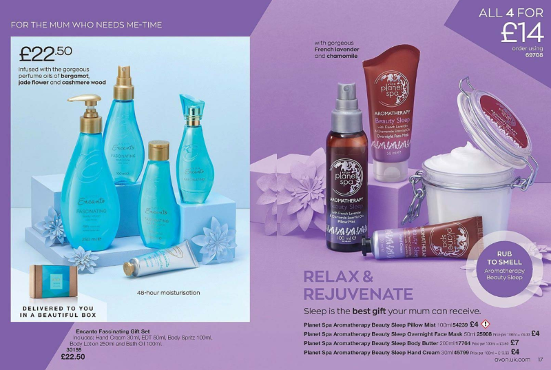 Avon Campaign 5 2020 UK Brochure Online - encanto and beauty sleep planet spa aromatherapy