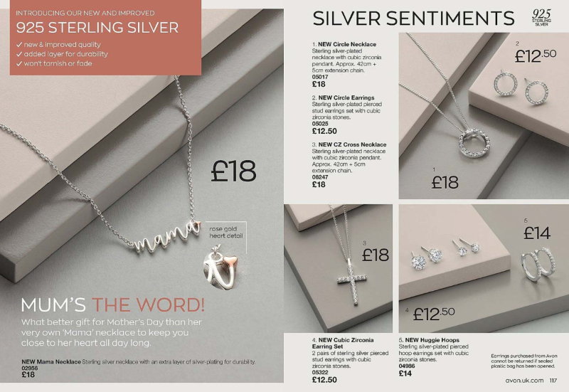 Avon 925 sterling silver jewellery