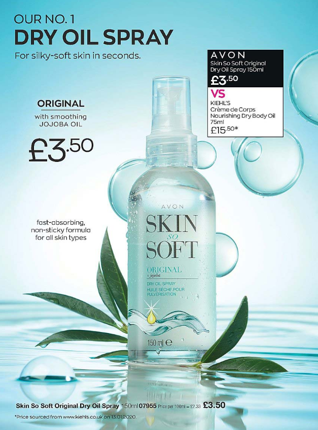 Avon Skin So Soft Original Dry Oil Spray