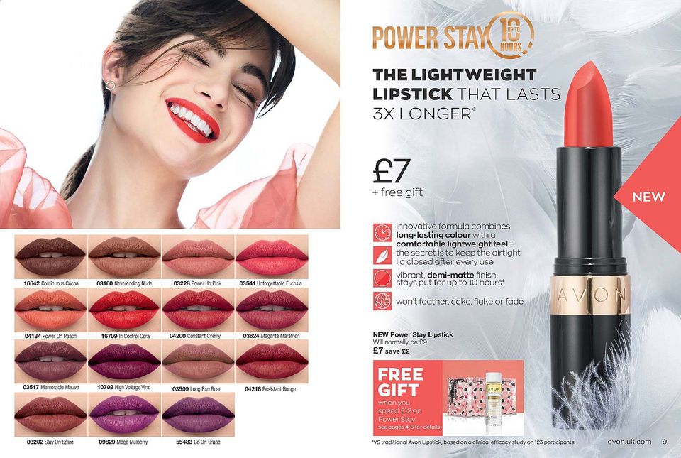 Avon Campaign 13 2020 UK Brochure Online - powerstay lipstick